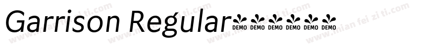 Garrison Regular字体转换
